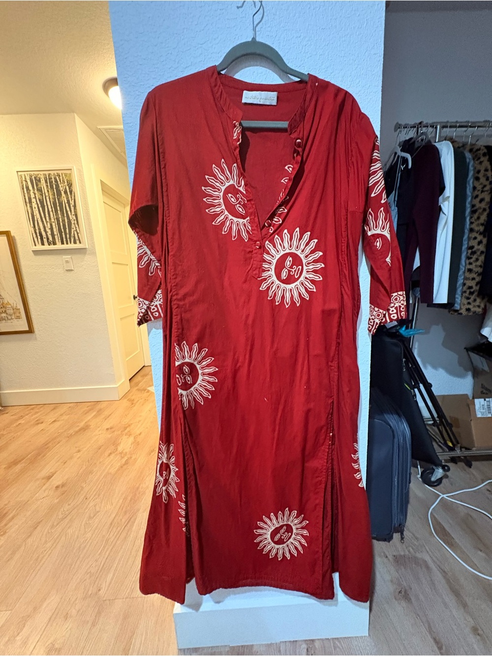 NATALIE MARTIN Red Sun Print Tunic Dress